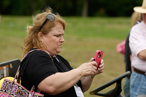 Smart phones were popular means for participants of the Smaller Cemetery Seminar to record ideas and impressions during the Calvary Catholic Cemetery Site Visit and Tour.