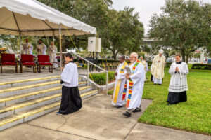 Most Rev. Gregory L. Parkes follows in the footsteps of bishops and priests of the Diocese of St. Petersburg who have celebrated Mass on All Souls’ Day at Calvary Catholic Cemetery since 1961.